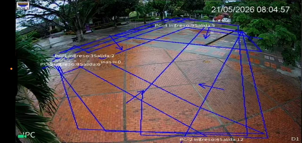 Sensor PEI en uso · parque